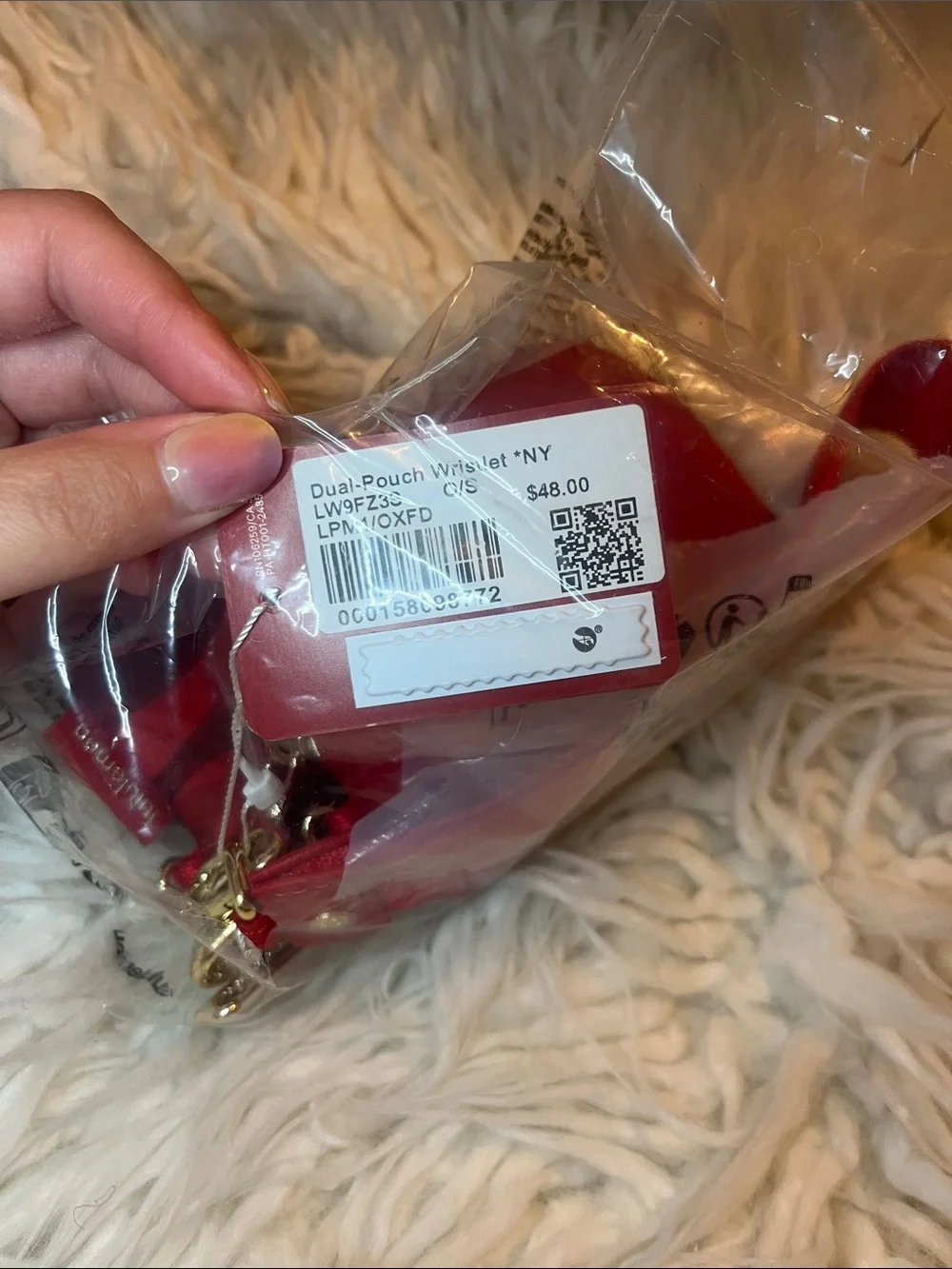 NWT Lululemon athletica Dual-Pouch Wristlet New Years Eve Edition